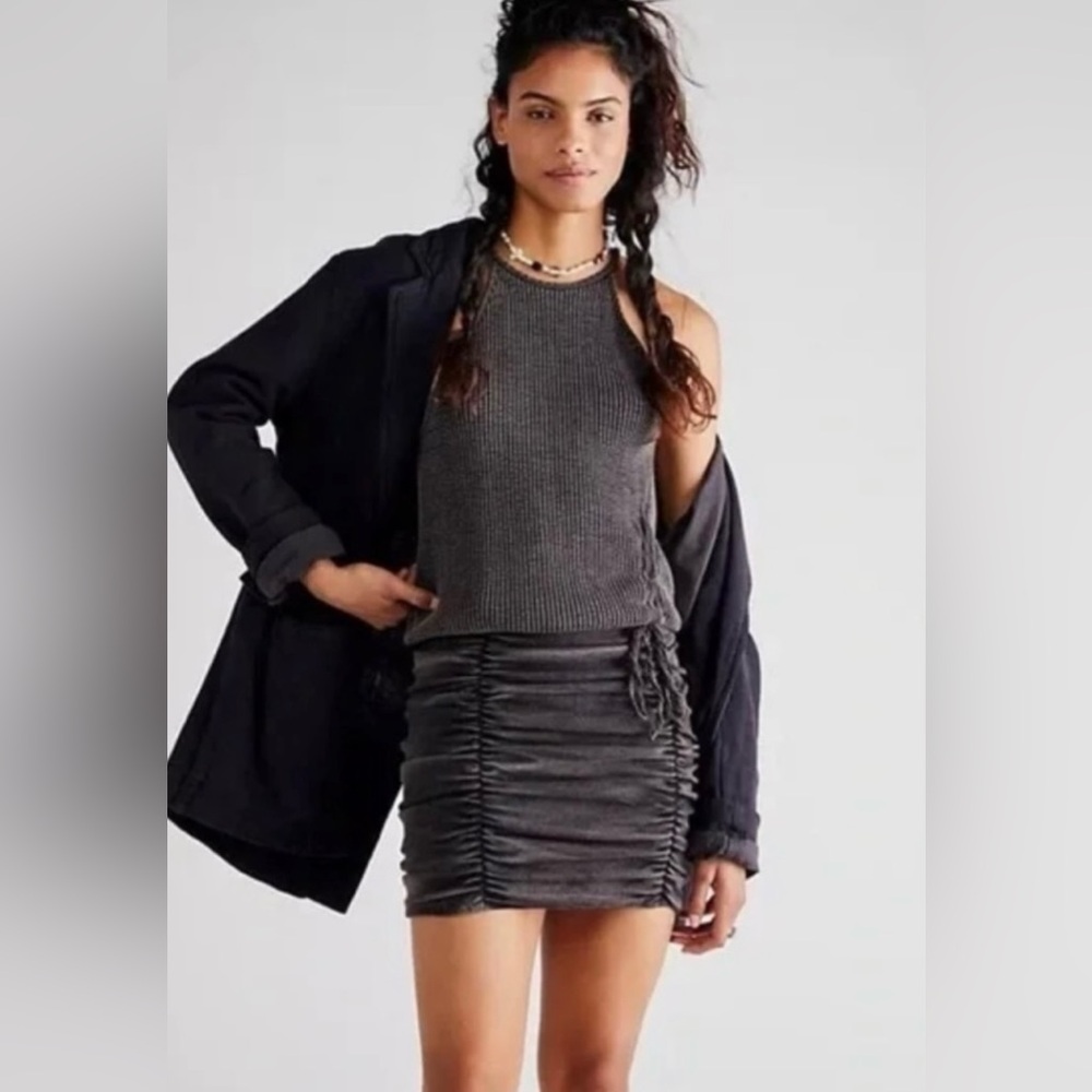 Free People Katya Thermal Ruched Mini Dress